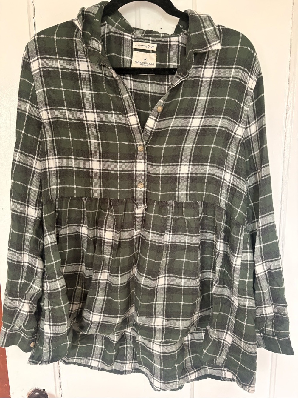 Super soft babydoll flannel shirt